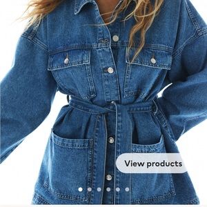 Tie-Waist Denim Jacket